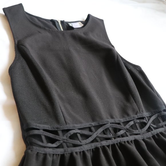 Black Dress with Cutout - Picture 1 of 4